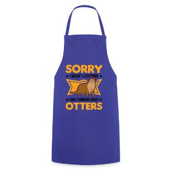 Loutre Cadeau Loutre Loutre Loutre Loutre de mer - Tablier de cuisine - bleu royal - Devant - AI Model Male 185 dark (185cm)
