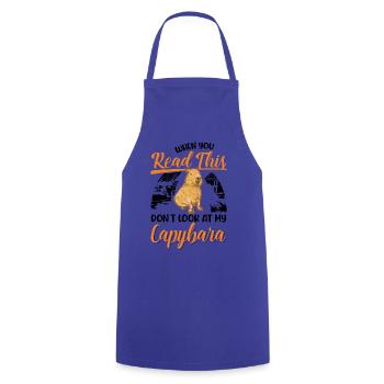 Capybara Gift Capibara capybara - Cooking Apron - royal blue - Front - AI Model Male 185 dark (185cm)