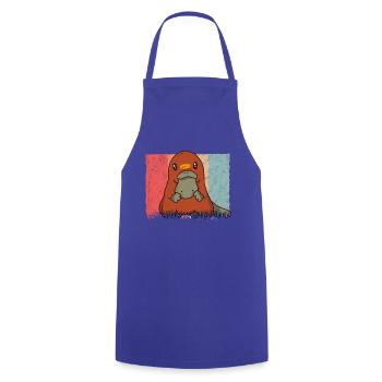 Schnabeltier Retro - Kochschürze - Royalblau - Vorne - AI Model Male 185 dark (185cm)