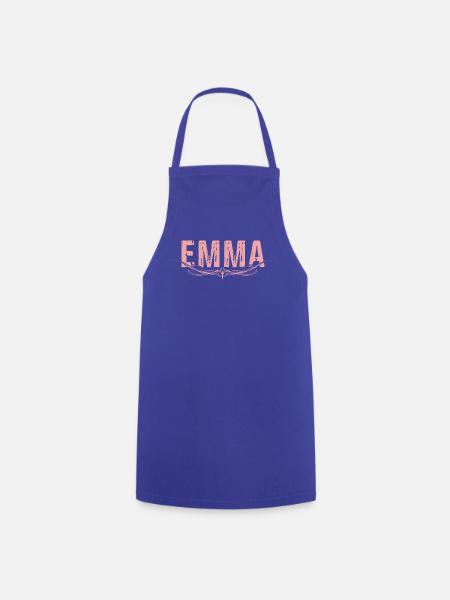 EMMA verziert - Kochschürze - Royalblau