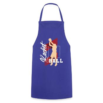 Basketball Basketballer - Kochschürze - Royalblau - Vorne - AI Model Male 185 dark (185cm)