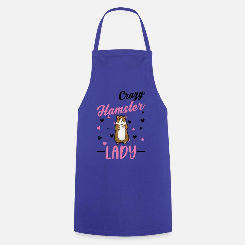 Crazy Hamster lady Hamster owner - Cooking Apron - royal blue