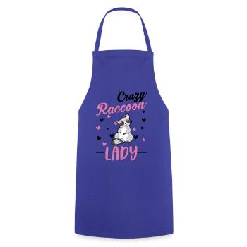 Crazy Raccoon lady Waschbär - Tablier de cuisine - bleu royal - Devant - AI Model Male 185 dark (185cm)
