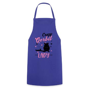 Crazy Gerbil Lady Racing Rat Gerbil Gerbil - Cooking Apron - royal blue - Front - AI Model Male 185 dark (185cm)