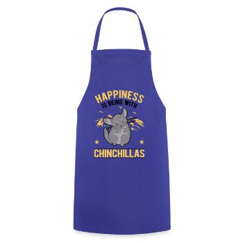Happiness is being with Chinchillas - Kochschürze - Royalblau - Vorne - AI Model Male 185 dark (185cm)