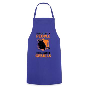 Gerbille Cadeau Rat de course mongol Gerbille - Tablier de cuisine - bleu royal - Devant - AI Model Male 185 dark (185cm)