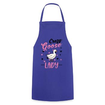 Crazy Goose lady geese goose breeder - Cooking Apron - royal blue - Front - AI Model Male 185 dark (185cm)