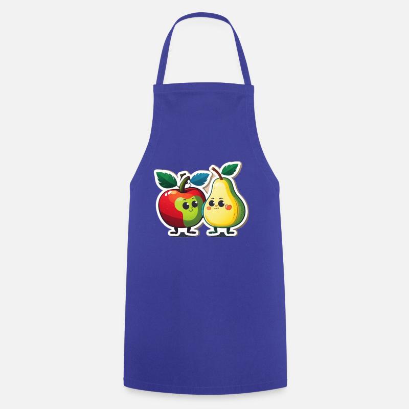 Apple and pear - Cooking Apron - royal blue