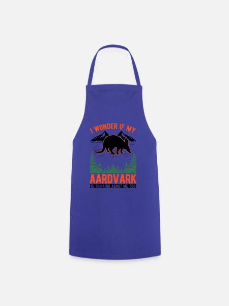 Erdferkel Geschenk Aardvark - Kochschürze - Royalblau