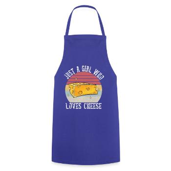 Just A Girl Who Loves Cheese Shirt Cheese Lover - Kochschürze - Royalblau - Vorne - AI Model Male 185 dark (185cm)