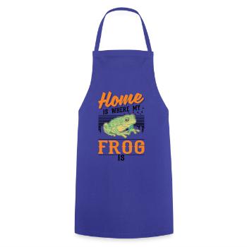 La maison est l’endroit où se trouve ma grenouille - Tablier de cuisine - bleu royal - Devant - AI Model Male 185 dark (185cm)