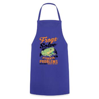 Grenouille cadeau Rainette - Tablier de cuisine - bleu royal - Devant - AI Model Male 185 dark (185cm)