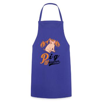 Pigs Whisperer Gift Farmer Pig - Cooking Apron - royal blue - Front - AI Model Male 185 dark (185cm)