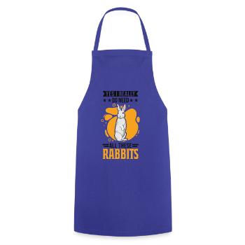 Kaninchen Geschenk Häschen Hase Kaninchen - Kochschürze - Royalblau - Vorne - AI Model Male 185 dark (185cm)