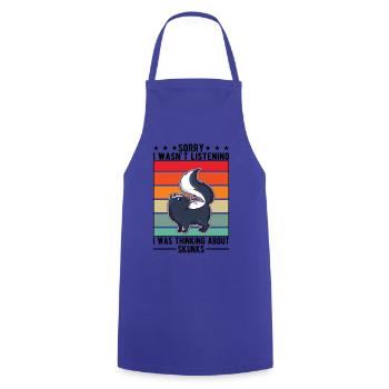 Cadeau Skunk - Tablier de cuisine - bleu royal - Devant - AI Model Male 185 dark (185cm)