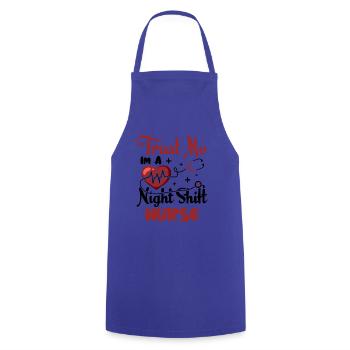 Trust me im a Night Shift Nurse - Kochschürze - Royalblau - Vorne - AI Model Male 185 dark (185cm)