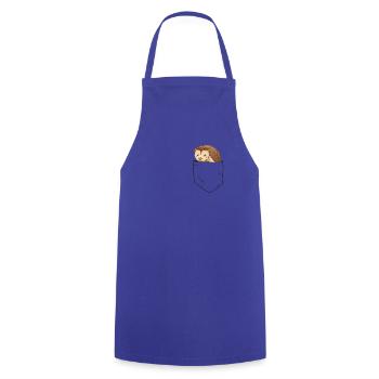 Hérisson dans la poche de poitrine - Tablier de cuisine - bleu royal - Devant - AI Model Male 185 dark (185cm)