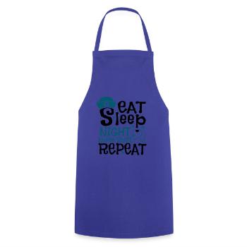 Eat Sleep Night Nurse Shift Repeat - Kochschürze - Royalblau - Vorne - AI Model Male 185 dark (185cm)