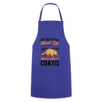 Coati Gift Proboscis Bear Coati - Cooking Apron - royal blue - Front - AI Model Male 185 dark (185cm)
