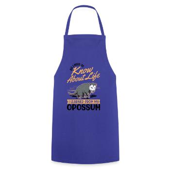 Opossum Cadeau Marsupial Opossum - Tablier de cuisine - bleu royal - Devant - AI Model Male 185 dark (185cm)