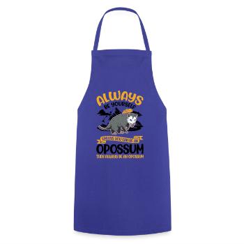 Opossum Geschenk Possum Beutelratte - Kochschürze - Royalblau - Vorne - AI Model Male 185 dark (185cm)