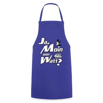 Ja Moin oder Watt? - Kochschürze - Royalblau - Vorne - AI Model Male 185 dark (185cm)