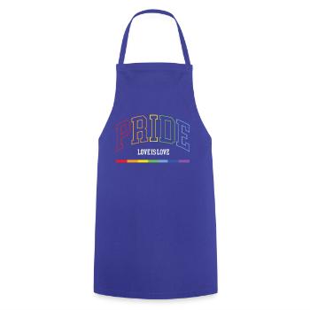 Pride. Love is Love - Cooking Apron - royal blue - Front - AI Model Male 185 dark (185cm)