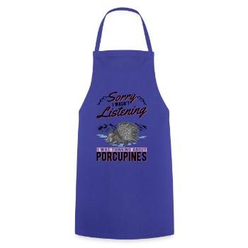 Porcupine Gift Porcupine - Cooking Apron - royal blue - Front - AI Model Male 185 dark (185cm)