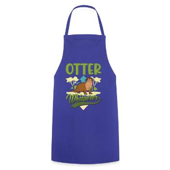 Otter Flüsterer Fischotter Geschenk Seeotter - Kochschürze - Royalblau - Vorne - AI Model Male 185 dark (185cm)