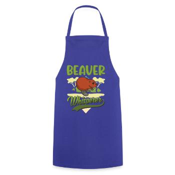 Beaver Whispering Beaver Dam - Cooking Apron - royal blue - Front - AI Model Male 185 dark (185cm)