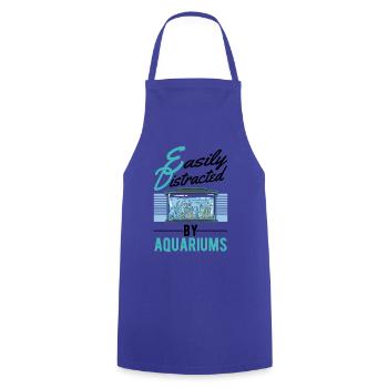 Aquariist Aquaristik Aquarium - Tablier de cuisine - bleu royal - Devant - AI Model Male 185 dark (185cm)
