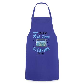 Fish Tank Cleaning Outfit Aquarium Aquarianer - Kochschürze - Royalblau - Vorne - AI Model Male 185 dark (185cm)