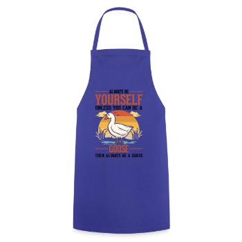Oies Cadeau Goose Lovers Goose Éleveurs d’oies - Tablier de cuisine - bleu royal - Devant - AI Model Male 185 dark (185cm)