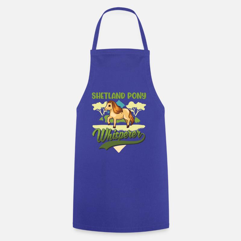Shetland Pony Flüsterer Shetland Pony Whisperer - Tablier de cuisine - bleu royal