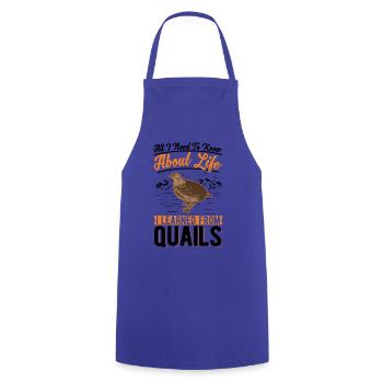 Cadeau Caille Eleveur de cailles - Tablier de cuisine - bleu royal - Devant - AI Model Male 185 dark (185cm)