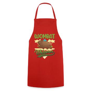 Wombat Flüsterer - Kochschürze - Rot - Vorne - AI Model Male 185 dark (185cm)