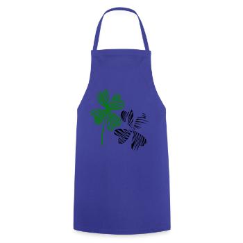 Shamrocks, happiness - Cooking Apron - royal blue - Front - AI Model Male 185 dark (185cm)