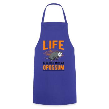 La vie est meilleure avec un opossum - Tablier de cuisine - bleu royal - Devant - AI Model Male 185 dark (185cm)