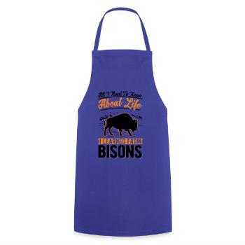 Buffalo Gift Water Buffalo Bison - Cooking Apron - royal blue - Front - AI Model Male 185 dark (185cm)