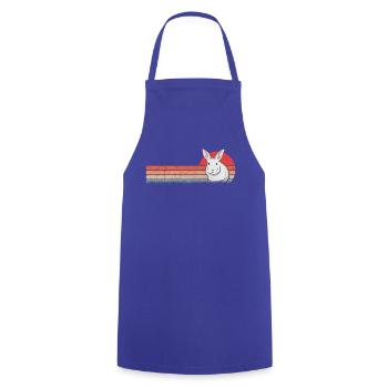 Lapin Rétro Lapin Lapin Vintage - Tablier de cuisine - bleu royal - Devant - AI Model Male 185 dark (185cm)