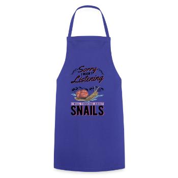 Snail Gift Vineyard Snail - Cooking Apron - royal blue - Front - AI Model Male 185 dark (185cm)