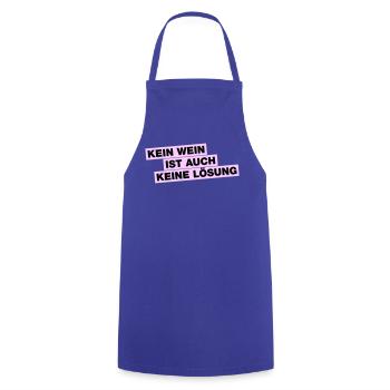 Kein WEIN ist auch keine Lösung - Kochschürze - Royalblau - Vorne - AI Model Male 185 dark (185cm)