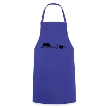 Rhino Heartbeat Rhino - Cooking Apron - royal blue - Front - AI Model Male 185 dark (185cm)