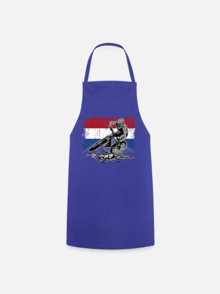 Dutch Flag Mountainbiker - Kochschürze - Royalblau