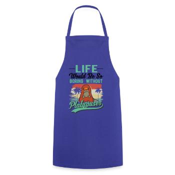 Platypus Gift Platypus - Cooking Apron - royal blue - Front - AI Model Male 185 dark (185cm)