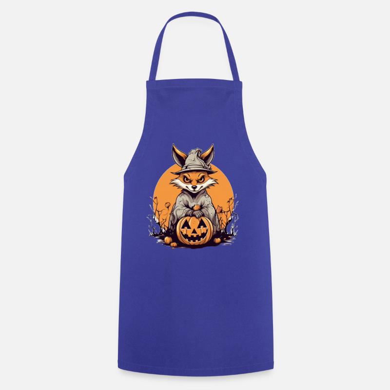 Grim Fox in the Witch's Forest - Cooking Apron - royal blue