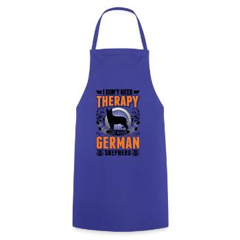 Thérapie du berger allemand - Tablier de cuisine - bleu royal - Devant - AI Model Male 185 dark (185cm)