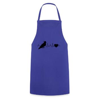 Budgie Welli Parakeet Heartbeat - Cooking Apron - royal blue - Front - AI Model Male 185 dark (185cm)