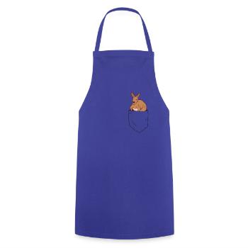 Känguru in Brusttasche Australien - Kochschürze - Royalblau - Vorne - AI Model Male 185 dark (185cm)