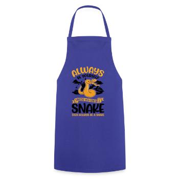 Always Be Yourself Snake Schlange - Cooking Apron - royal blue - Front - AI Model Male 185 dark (185cm)